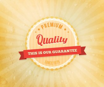 Desain Vintage Lencana Kualitas Premium