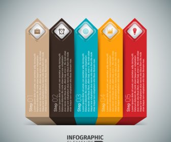 Präsentation-Pfeile-Treppen-Infografik