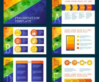 Presentation Template Vector Illustration With Colorful Modern Background