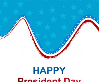 Presidents Day Dia De La Independencia Americana Estrellas En La Bandera Estadounidense De Fondo Vector
