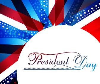 Presidents Day Dia De La Independencia Americana Estrellas En La Bandera Estadounidense De Fondo Vector