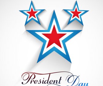 Giorno Dei Presidenti Degli Stati Uniti Illustrazione Vettore Stelle Sullo Sfondo