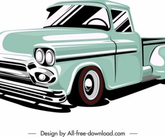 Private Car Van Template Colored 3d Sketch