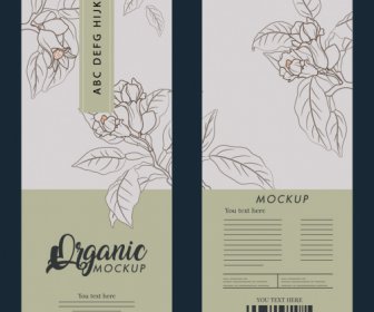 Produkt-Paket-Vorlage Elegante Handgezeichnete Botanische Dekor
