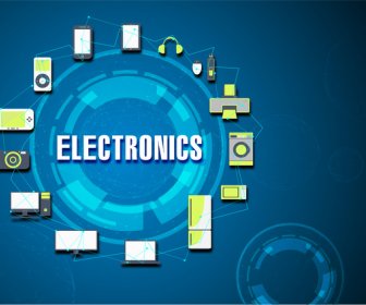 エレクトロニクス家電とプロモーションのバナー デザイン
