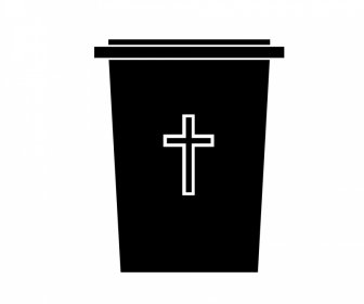 Pulpit Icon Flat Silhouette Sketch