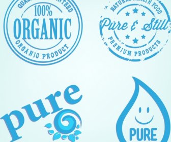 Pure Product Logotypes Blue Design Circle Drop Decor