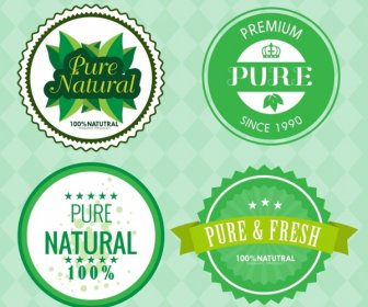 pure product seals green circles design