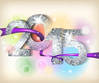 Purple Velvet And15 New Year Vector Background