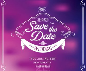Purple Wedding Invitation
