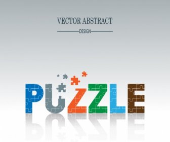 퍼즐 관절 배경 화려한 자본 글자 아이콘