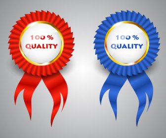 Qualitätssicherung Runden Etikettensätze Mit Band