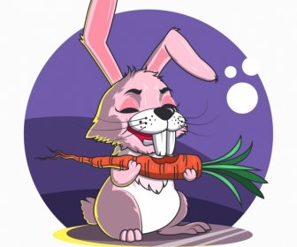 Kaninchen-Avatar Niedlichen Cartoon Charakterskizze