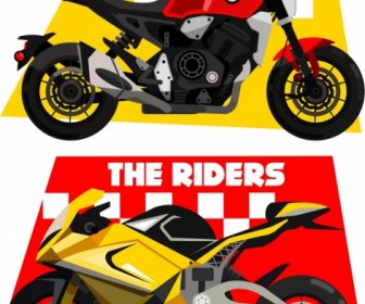 Race Background Templates Motorbike Icons Sketch