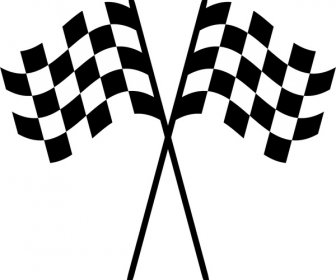 Racing Checkered Banderas Vector Illustration
