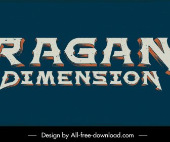 Ragan Dimensión Logotipo Clásico Boceto De Caligrafía Plana