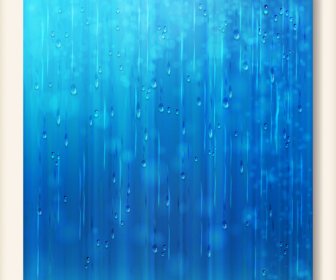 Rain Water Blurs Background Vector