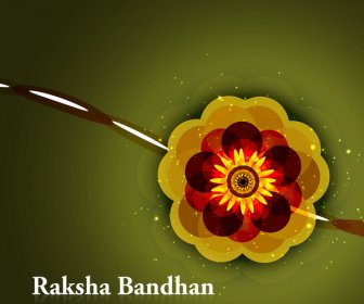Raksha India Künstlerische Bunte Karte Vektor Hintergrund