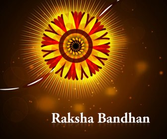 Raksha Bandhan Artystyczny Karty Kolorowe Tło