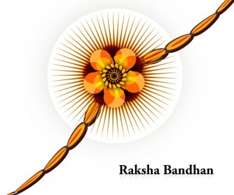 ラクシャ Bandhan 芸術的なカラフルなカードのベクトルの背景