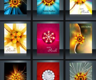 ракша бандхан красивый праздник 9 брошюра коллекция презентация отражение дизайн