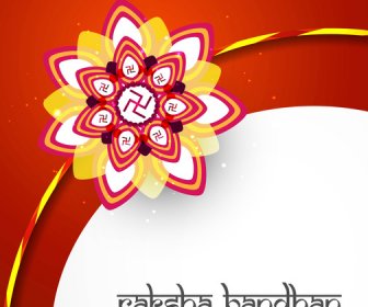 Ракша Bandhan фестиваля творческих красочный фон вектор