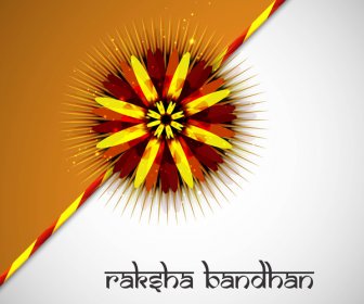 Fête Hindoue Indienne Carte Colorée De Rakshabandhan Belle Conception