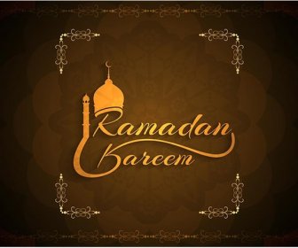 Ramadhan Kareem Kreatif Logo Vintage Template