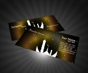 Рамадан Карим стильный визитная карточка Дизайн вектор
