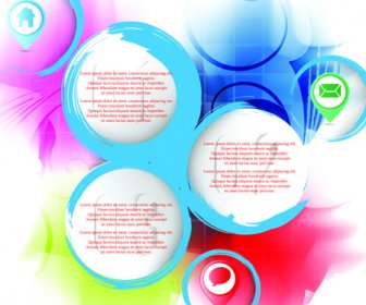 Range Circle For Text Template Vector Background