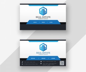 Real Estate Business Card Templates Architecture Logotype Geometry Decor