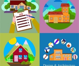Real Estate Business Concept Isolated With Various Houses