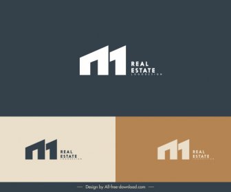 Real Estate Logo Template Houses Shape Text Sketch