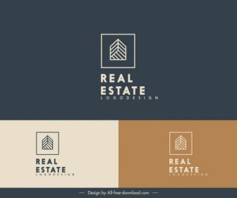 Real Estate Logotype Flat Geometric Design House Sketch