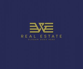  Real Estate Logotype Symmetric Text Stylization Design
