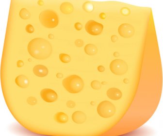 Realistic Cheese Design Elements Vector Set
