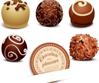 Realistic Chocolate Design Vectors