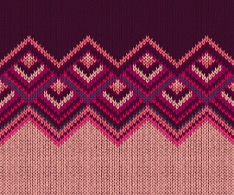 Realistic Knitted Fabric Pattern Vector