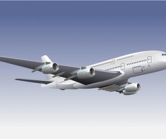 Realistische Flugzeuge Design Vektorgrafik