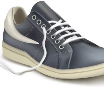 Desain Vektor Realistis Olahraga Sepatu