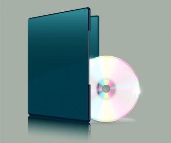 Ilustrasi Vektor Realistis Compact Disc