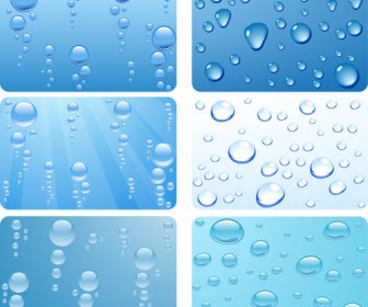 Realistic Water Drop Vector Background