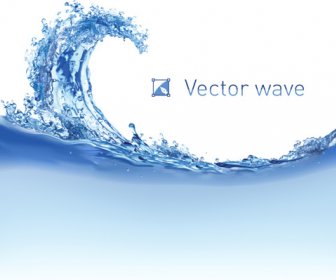 Realistisches Wasser Welle Vektor Hintergrund