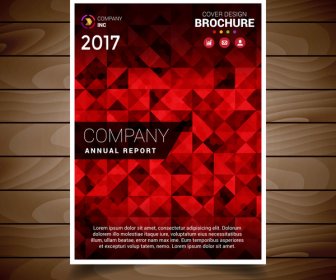 Red Abstract Brochure Design Template