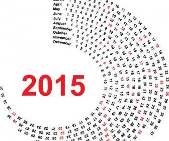 красный и черный круг Shape15 вектор шаблон календаря