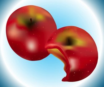 Apel Merah Vektor Grafis Makanan