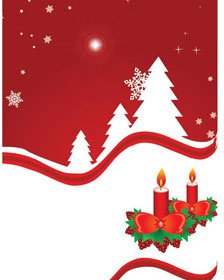 Red Christmas Brochure Template Vector