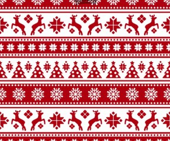 Red Christmas Seamless Background