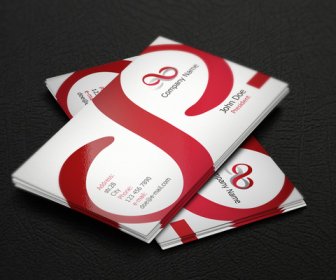 Merah Business Card Perusahaan