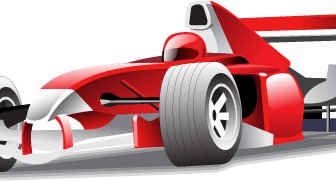 สีแดง F1 แข่งกราฟิกแบบเวกเตอร์